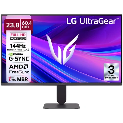 LG 24G411A 60.4 cm(24 Inch) Ultragear FHD(1920 x 1080) IPS Gaming Monitor, 1ms MBR, 144Hz (O/C), HDR10, NVIDIA G-Sync Comp...