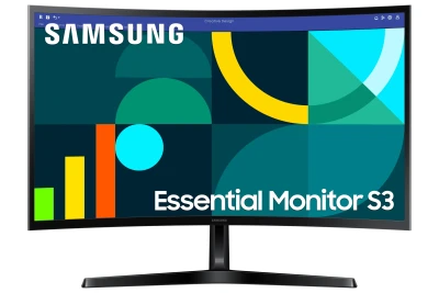 Samsung 27" (68.5cm) 100Hz Curved Monitor|1800R Curved Screen|100Hz|4ms|SRGB 95%|Ports-HDMI,D-Sub,Headphon...