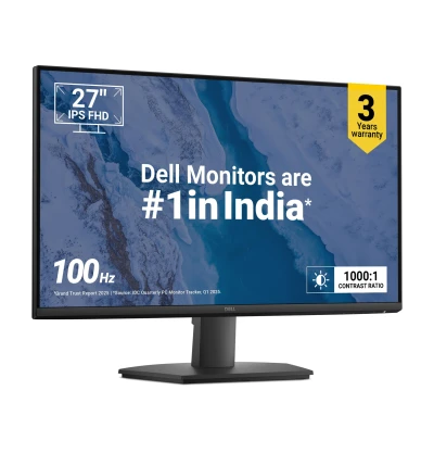 Dell SE2725HM 27"/68.58 cm FHD Monitor, Ultra-Thin Bezels, 100Hz IPS Panel, 5 ms Response, Contrast 1000:1, Tilt Adjust, H...