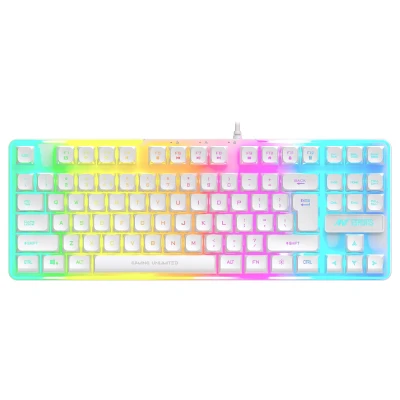 Ant Esports MK700 V2 Membrane TKL Wired Gaming Keyboard, 87 UV Coated Mechanical feel Keys Cool RGB Backlight Waterproof K...