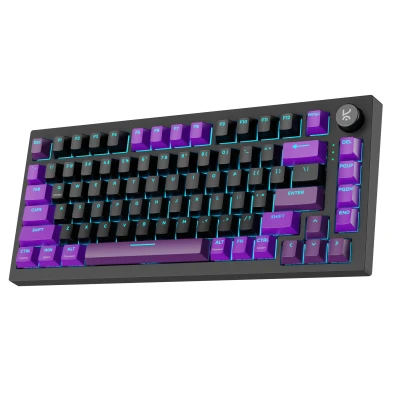 Kreo Swarm 75% Wireless Mechanical Keyboard with Pass-Through Keycaps, Advanced Web Software, Pre-lubed Switches, 5-pin Ho...
