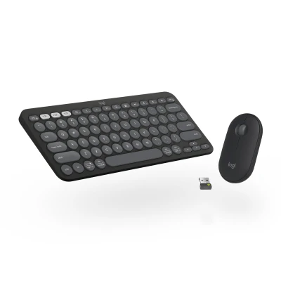 Logitech Pebble 2 Combo, Wireless Keyboard and Mouse, Quiet and Portable, Customisable, Logi Bolt, Bluetooth, Easy-Switch ...