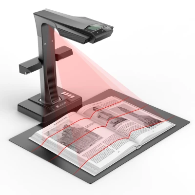 CZUR ET24 Pro Professional Book Scanner, 24MP Document Camera, 3rd Gen Auto-Flatten & Deskew Tech, A3 Docum...