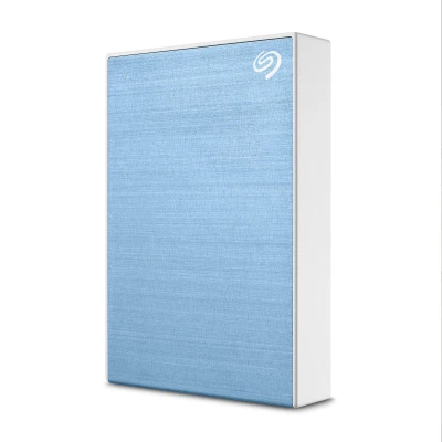 Seagate One Touch 4TB External HDD with Password Protection – Light Blue, for Windows and Mac, with 3 yr Da...