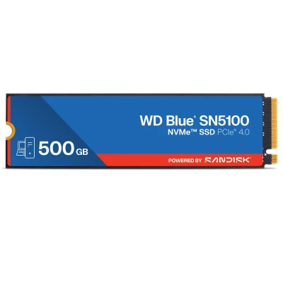 Western Digital WD Blue SN5100 NVMe 500GB, Upto 6600MB/s R, 5Y Warranty, PCIe Gen 4 NVMe M.2 (2280), Internal Solid State ...