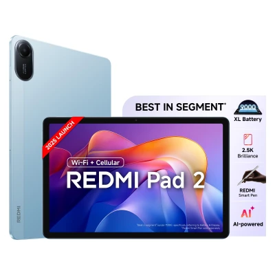 Redmi Pad 2 Wi-Fi + Cellular, Active Pen Support, 27.94cm(11") Model, 2.5K Sharp & Clear Display, 6GB, 128GB, All Day & Mo...