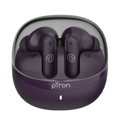 pTron Bassbuds Indie in-Ear TWS Earbuds w/ 10mm Drivers, 45Hrs Playtime, Dual HD Mic & AI-ENC Calls, Custom...