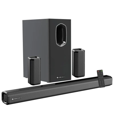 ZEBRONICS Juke BAR 7400 PRO 5.1 Channel soundbar with 6.5" subwoofer, 180W RMS, Dual Rear Satellites, HDMI...