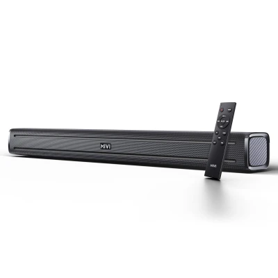 Mivi Fort Q80 Soundbar with 80W Surround Sound, 2.2 Channel soundbar with 2 in-Built subwoofers, Multiple EQ and Input Mod...
