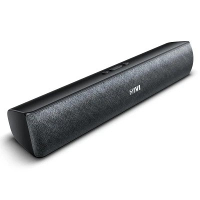 Mivi Fort Q18 Soundbar with 18W Bluetooth Speakers Soundbar, 2.0 Channel with 2 in-Built Full-Range Speakers, Multiple Inp...