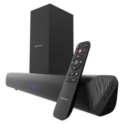 ZEBRONICS 90 Watts, Compact Soundbar, Home Theatre, Dual Driver Soundbar, 11.43cm Subwoofer, HDMI ARC, Blue...