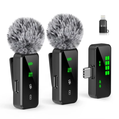 GRENARO Mic for YouTube Wireless, 3-Level Adjustable Noise Cancellation Wireless Microphone,Professional Wireless Mike for...