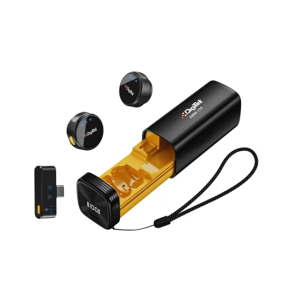 Digitek (DWM-124 2-in-1 Wireless Microphone System for iPhone 15+ Above & Type-C Android, 80m Range, Noise Reduction & Ech...