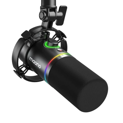 MAONO PD200X USB/XLR Dynamic Mic for Singing, PC, YouTube Recording. Professional Microphone with Programma...