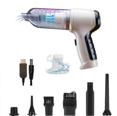 MOKRUSH 3-in-1 Handheld Portable Mini Vacuum Cleaner | Cordless Blower for Car, USB Rechargeable | High-Pow...