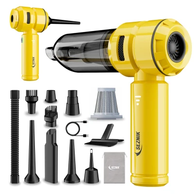 SEZNIK Vacuum Cleaner for Home Use | Car Use | 4 in 1 Cordless Vacuum Cleaner & Blower | Rechargeable 6000mAh | 3 Speed Su...