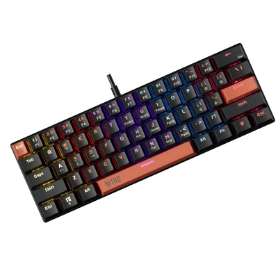 acer Nitro X Wired Mechanical Gaming Keyboard | 61 Keys | Red Switches | 17-Mode Rainbow Backlight | 50M Keystroke Life | ...