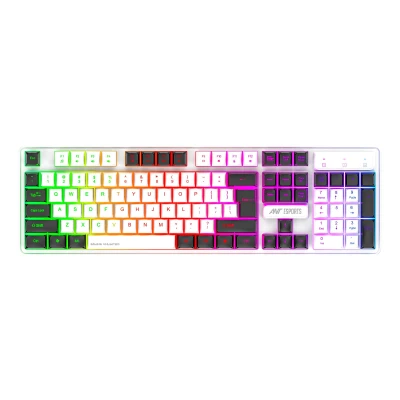 Ant Esports MK1700 RGB Wired Gaming Keyboard, Full Size 104 Keys with LED Backlit, Silent Membrane, 12 Multimedia Keys, US...