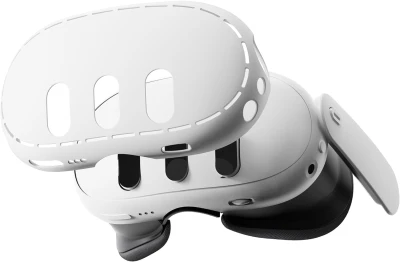 Careflection VR Shell Cover Skin for Meta Quest 3 Headset Accessories, Silicone Headset Protector for Oculus Quest 3 VR He...