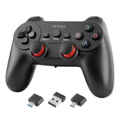 NITHO TWINEX Wireless Controller for Windows PC & Android, Gaming Gamepad with 2.4G USB Receiver, Sensitive Triggers, Prec...