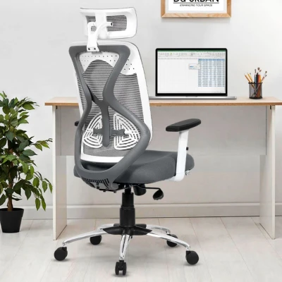 Da URBAN® Merlion Office Chair,High Back Mesh Ergonomic Home Office Desk Chair with 3 Years Warranty, Adjustable Armrests,...