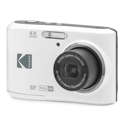KODAK PIXPRO FZ45-WH 16MP Digital Camera 4X Optical Zoom 27mm Wide Angle 1080P Full HD Video 2.7" LCD Vlogging Camera (White) — VK Furniture & Electronics | VK Furniture Mangalore