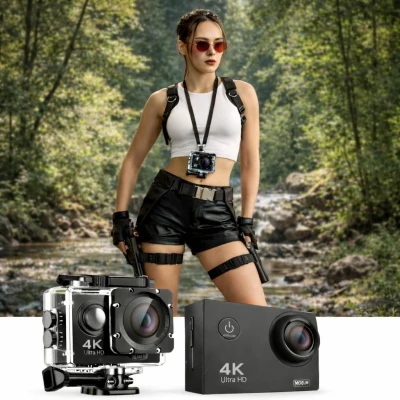 ZoTronico 4K Action Camera 16mp (with Accessories) - WiFi, Memory Card Support, 170� Wide Angle, Vlog-Ready, Perfect for T...