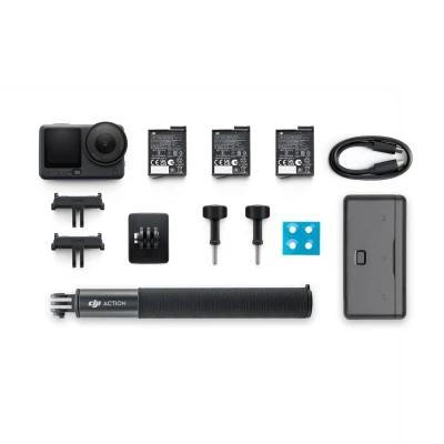 DJI Osmo Action 6 Adventure Combo, Action Camera with 1/1.1" Square Sensor, Variable Aperture of f/2.0–f/4.0, Cold-Resista...