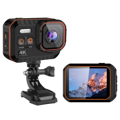 TECHDASH 4K Action Camera- Underwater Camera IPX8 Waterproof, 170-Degree Wide-Angle Lens, EIS, Wi-Fi and Re...