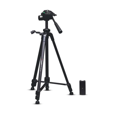 Digitek (DTR-490 LW) Foldable Tripod Stand with Smartphone Holder, Pan Head & Quick Release Plate, 4.92ft M...
