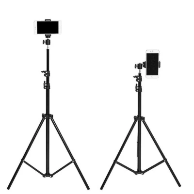 Kratos Premium 84 Inch (7 feet) Tripod Stand, Adjustable and Portable Design with Mobile Clip Holder Perfect for Ring Ligh...