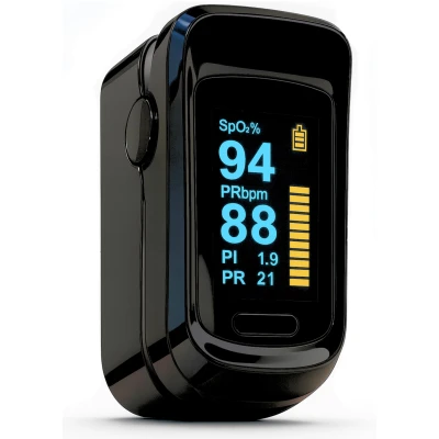 Dr Excel - Fingertip Pulse Oximeter - 1 Year Warranty, OLED Display, High Accuracy Blood Oxygen Saturation ...