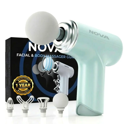 Massager Gun For Pain Relief | 1 Year Warranty | Massager Machine & Massage Gun With 4 Attachments | Body Massager Machine...