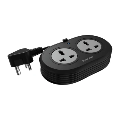 Anchor by Panasonic 2 Universal Socket Extension Board, 6A Spike Guard with 1.2-Meter Heavy Duty Cord for Home and Office ... — VK Furniture & Electronics | VK Furniture Mangalore