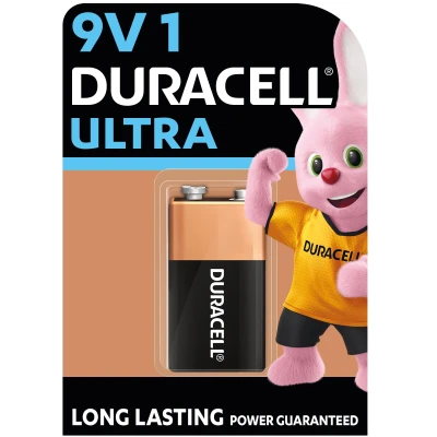 Duracell Ultra 9V Battery, Pack of 1, High-Drain Devices, Smoke Alarm, Radio, Smoke Detector — VK Furniture & Electronics | VK Furniture Mangalore