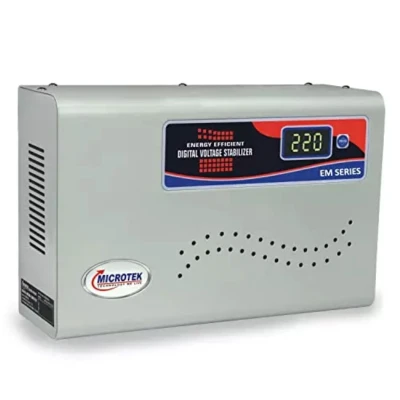 MICROTEK EM4160 Automatic Voltage Digital Display Wall Mounted Stabilizer (160V-285V) for AC Air Conditioner Upto 1.5 Ton...