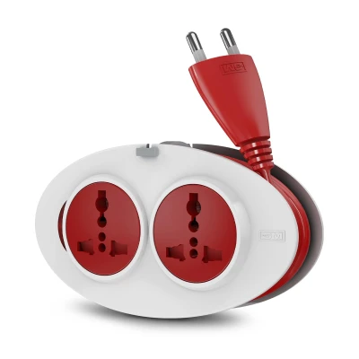 GM 3206 G-On Extension Board with 2 International Sockets | 2.5M Extension Cord | Dual-Tone Design | Child Safety Shutters...