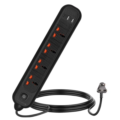 ZEBRONICS Power BAR 145, Extension Board/Strip, 2000 Watts, 10 Amps, 1x Type C Port, 4X Universal Socket, 2X USB Port, LED...