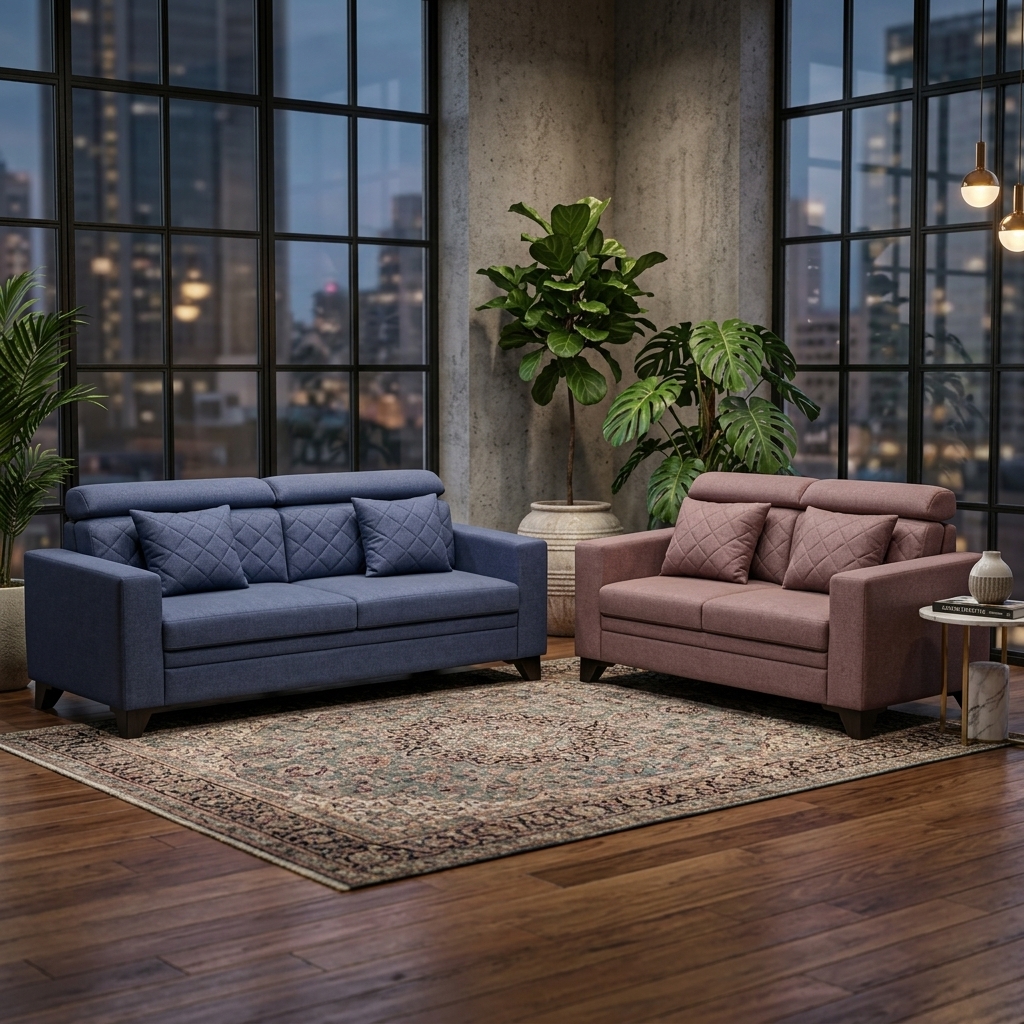 VK BENZO 2 SEATER SOFA SET — VK Furniture & Electronics | VK Furniture Mangalore
