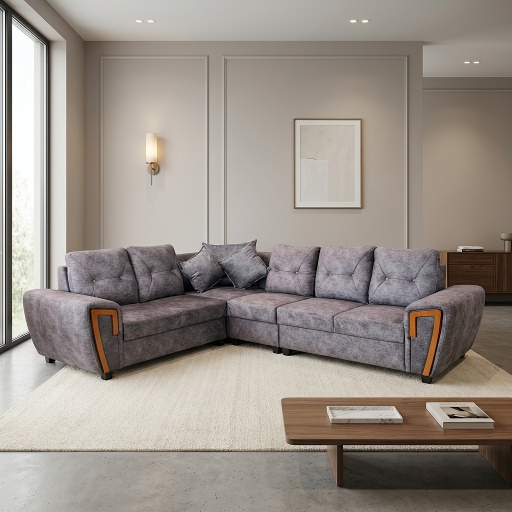 VK HARRIS CORNER SOFA — VK Furniture & Electronics | VK Furniture Mangalore