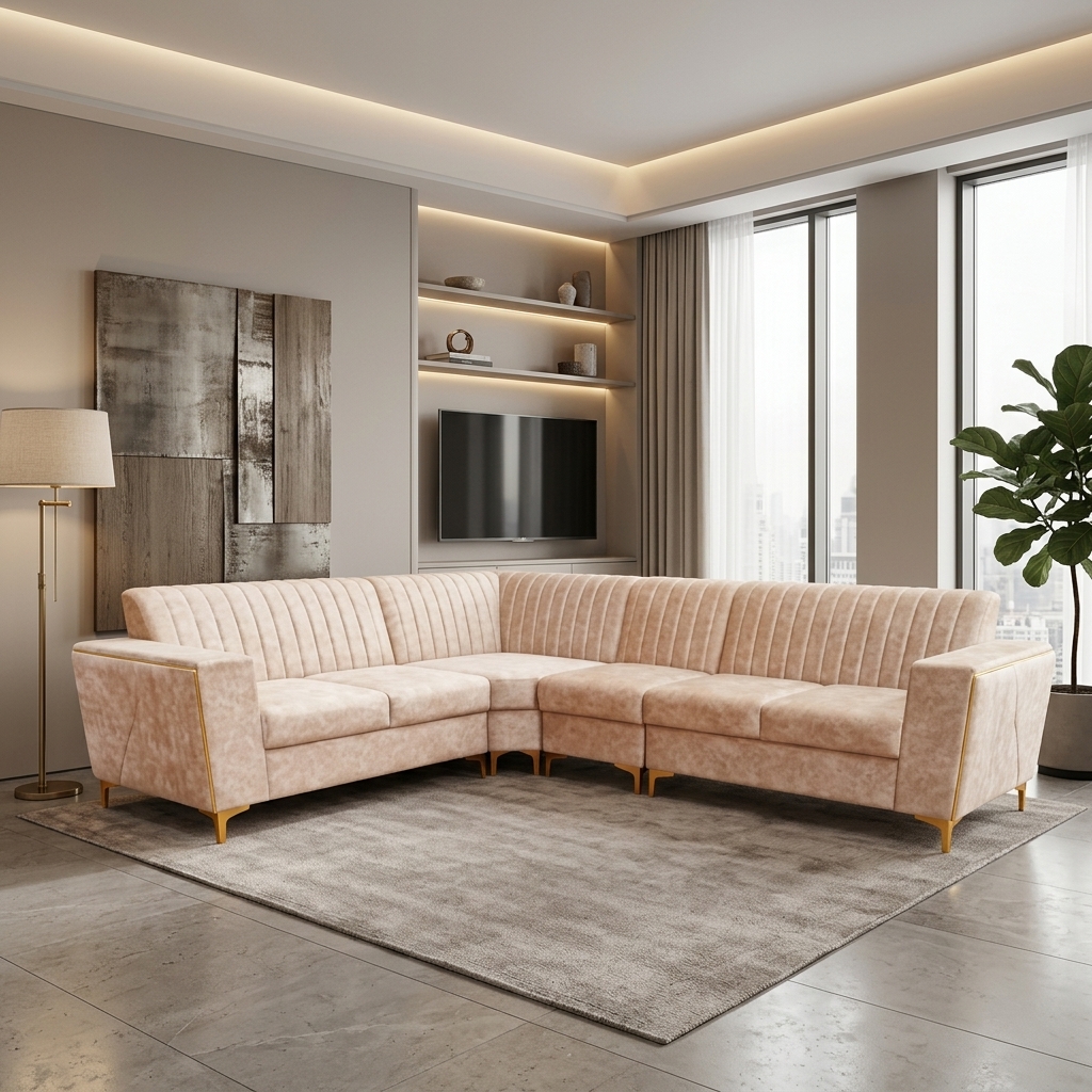 VK ICONIC CORNER + CUM BED SOFA SET — VK Furniture & Electronics | VK Furniture Mangalore