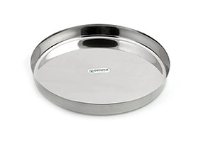 Stainless Steel Plain kumcha Dinner Plate