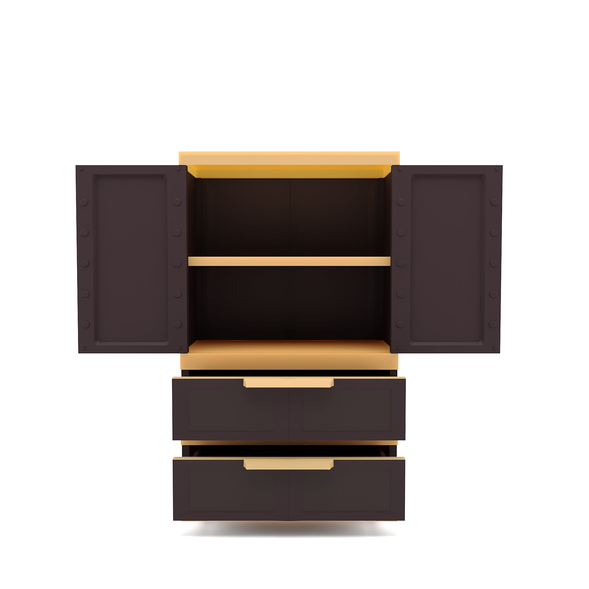 Nilkamal Freedom FMDR 2B Plastic Storage Cabinet with 2 Drawer (Weathered Brown / Biscuit) - Nilkamal | VK Furniture & Electronics Mangalore