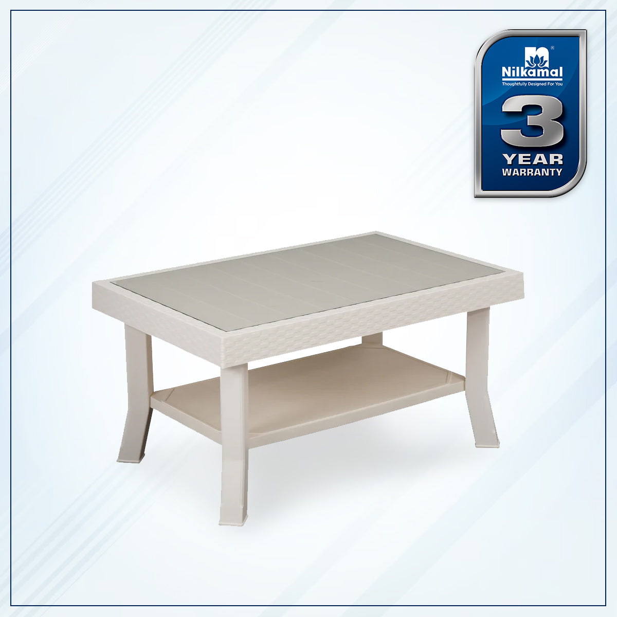 Nilkamal Center Table 1 Cane & Glass - Nilkamal | VK Furniture & Electronics Mangalore
