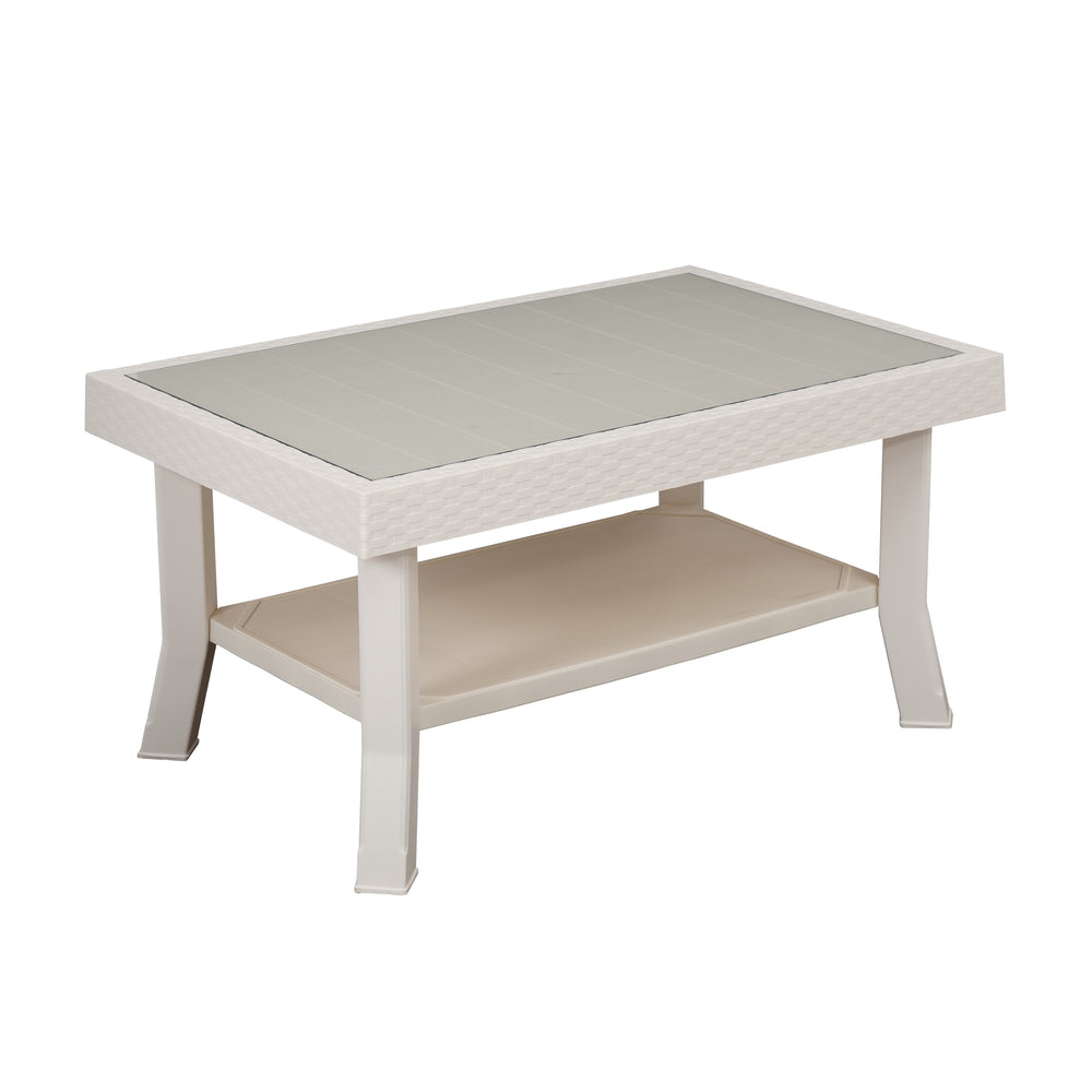 Nilkamal Center Table 1 Cane & Glass - Nilkamal | VK Furniture & Electronics Mangalore