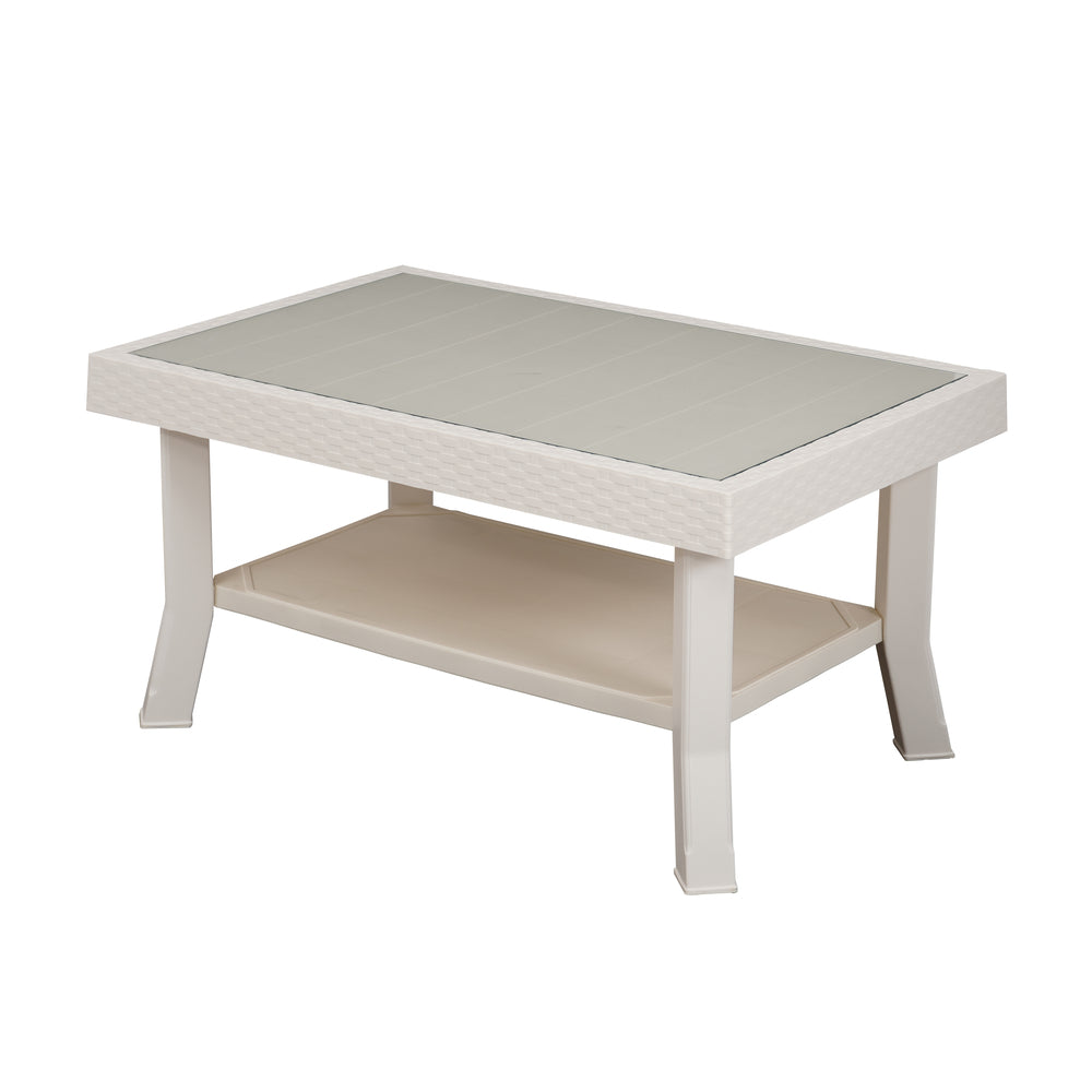 Nilkamal Center Table 1 Cane & Glass - Nilkamal | VK Furniture & Electronics Mangalore