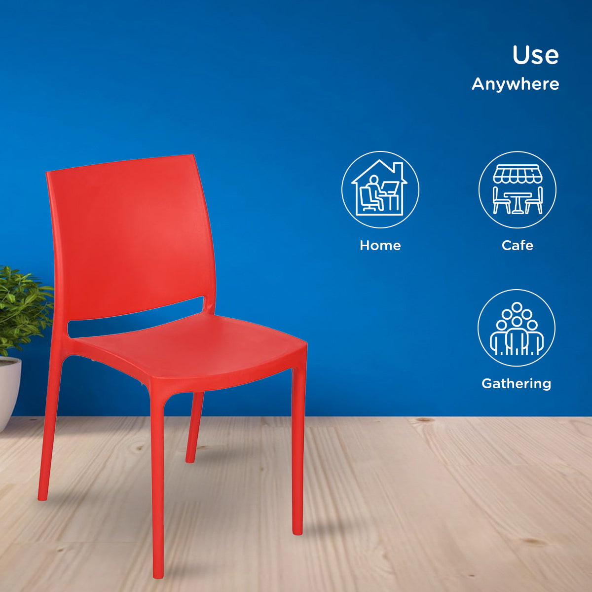 Nilkamal Novella 08 Plastic Armless Chair - Nilkamal | VK Furniture & Electronics Mangalore
