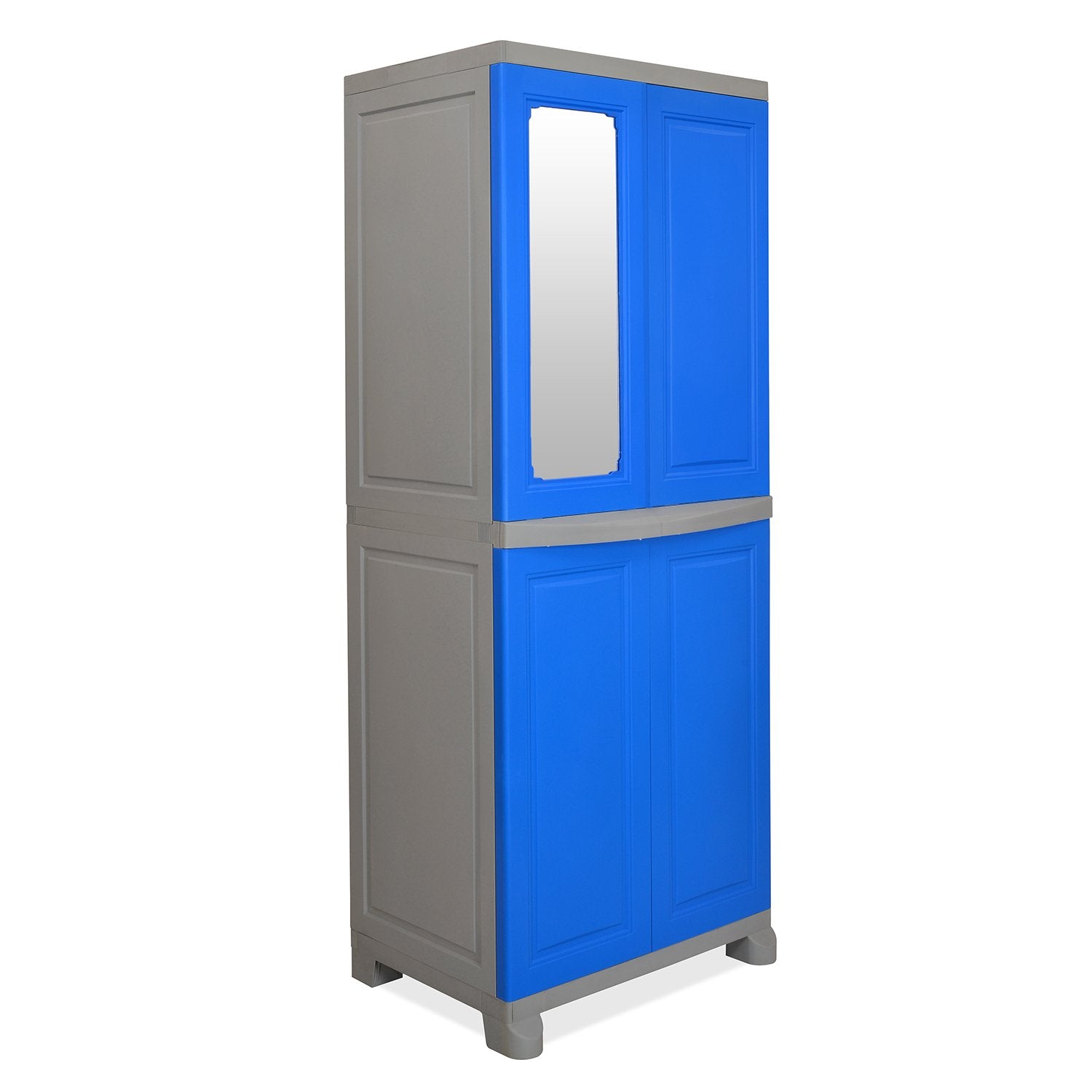 Nilkamal Freedom Big 1 (FB1M) Plastic Storage Cabinet with Mirror (Deep Blue & Grey) - Nilkamal | VK Furniture & Electronics Mangalore