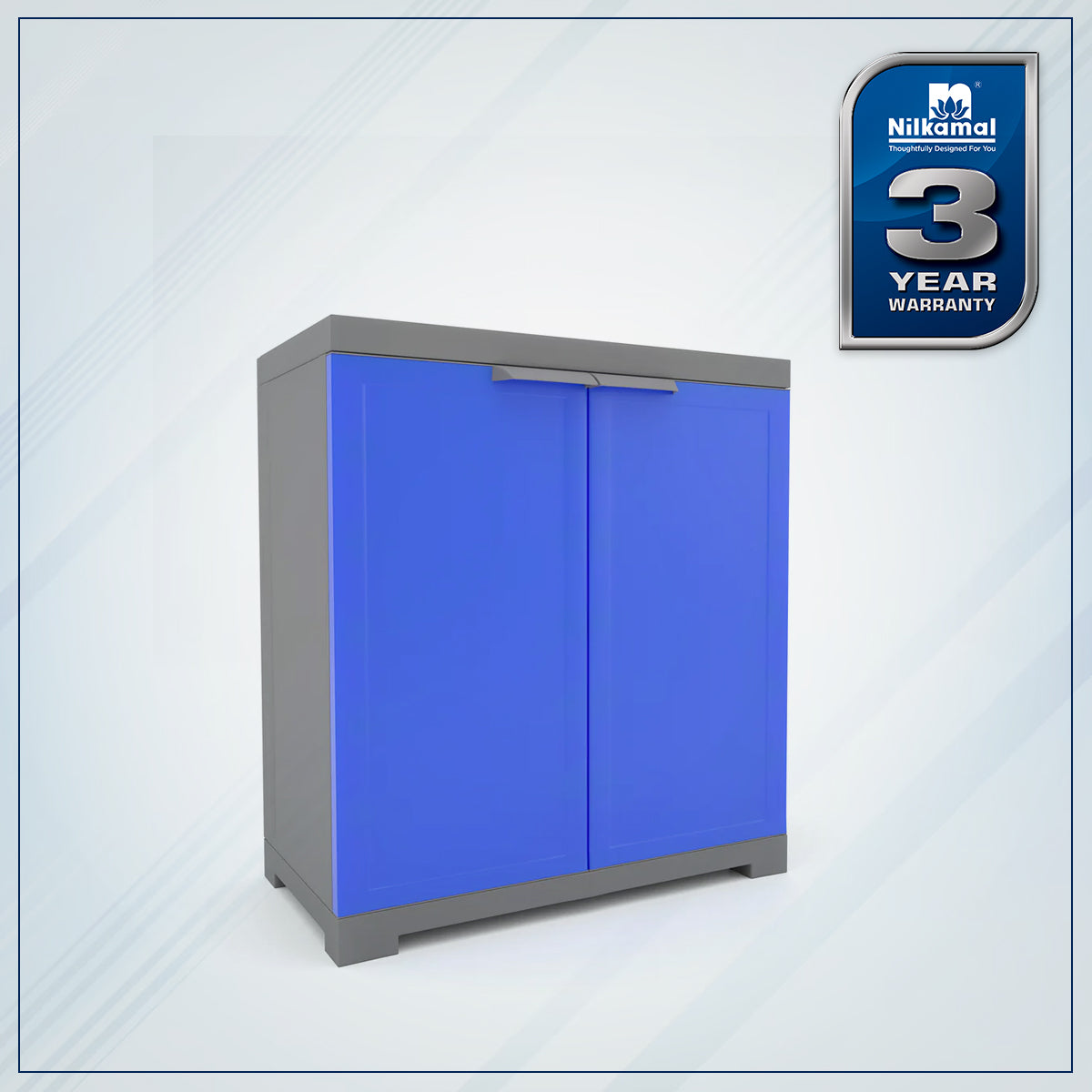 Nilkamal Freedom Mini Small (FMS) Plastic Storage Cabinet (Deep Blue / Grey) - Nilkamal | VK Furniture & Electronics Mangalore