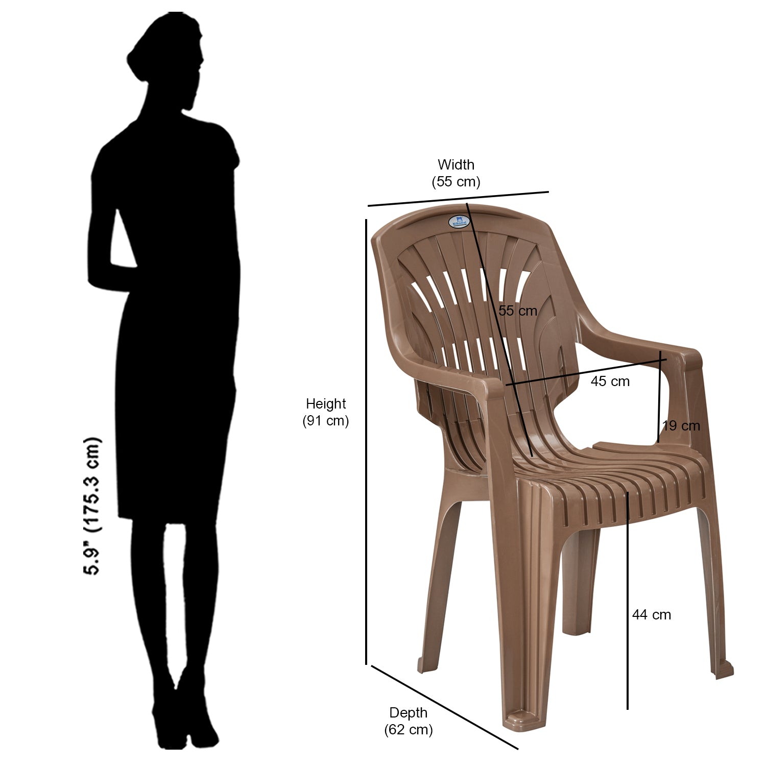 Nilkamal CHR2231 Plastic Arm Chair - Nilkamal | VK Furniture & Electronics Mangalore